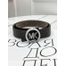 Ремінь унісекс пояс Michael Kors коричневий срібло матовий Мішель Корс