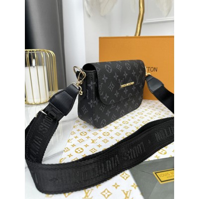 Сумка Louis Vuitton крос-боді чорний класичний через плече Луї Вітон