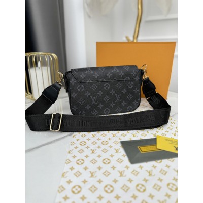 Сумка Louis Vuitton крос-боді чорний класичний через плече Луї Вітон