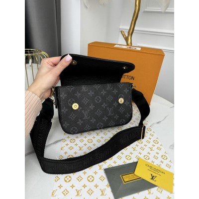 Сумка Louis Vuitton крос-боді чорний класичний через плече Луї Вітон