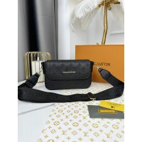 Сумка Louis Vuitton крос-боді чорний стьобаний через плече Луї Вітон