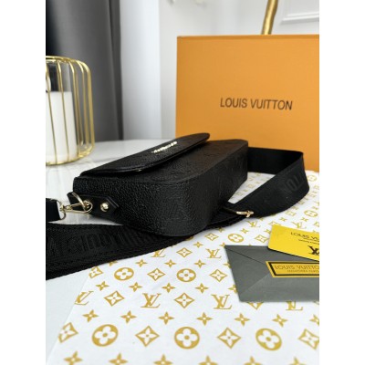 Сумка Louis Vuitton крос-боді чорний стьобаний через плече Луї Вітон