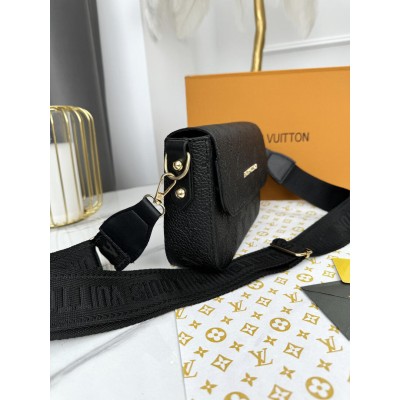 Сумка Louis Vuitton крос-боді чорний стьобаний через плече Луї Вітон