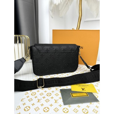 Сумка Louis Vuitton крос-боді чорний стьобаний через плече Луї Вітон
