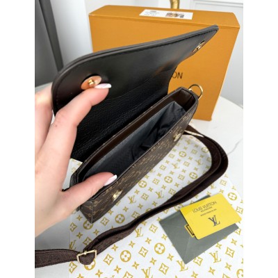 Сумка Louis Vuitton крос-боді коричневий класичний через плече Луї Вітон