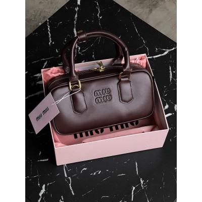 Сумка жіноча Miu Miu Arcadie Leather Bag бургунді крос боді Міу Міу Сумка жіноча Miu Miu Arcadie Leather Bag бургунді крос боді Міу Міу