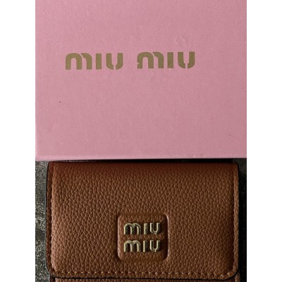 Гаманець Miu Miu жіночий міні Міу Міу коричневий
