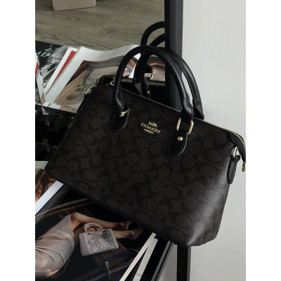 Жіноча сумка Coach Georgia Satchel Bag через коричневий плече Коуч Жіноча сумка Coach Georgia Satchel Bag через коричневий плече Коуч