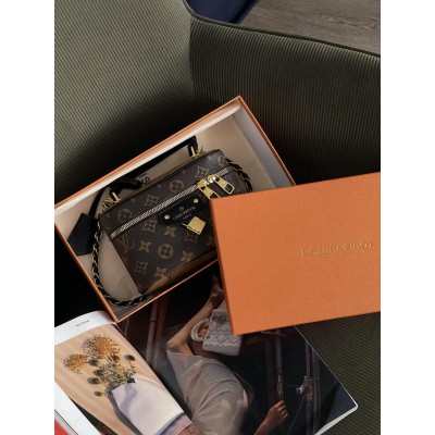 Сумка жіноча клатч Louis Vuitton Classic Lambskin коричневий Луї Віттон