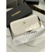 Женский кошелек Chanel белый с комплектацией большой Шанель