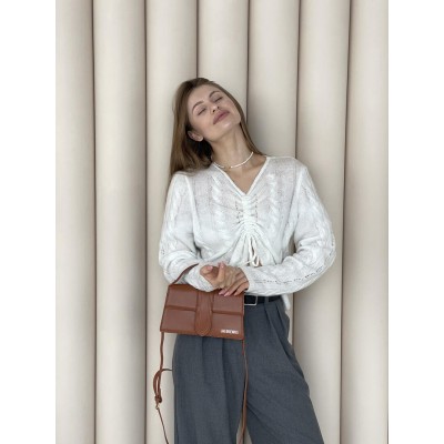 Жіноча сумка Jacquemus Le Grand Bambino коричневий крос боді Жакмюс