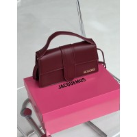 Жіноча сумка Jacquemus Le Grand Bambino бордовий крос боді Жакмюс