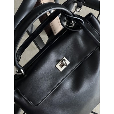 Сумка жіноча Balenciaga Rodeo Medium - Premium чорний срібло Баленсіага