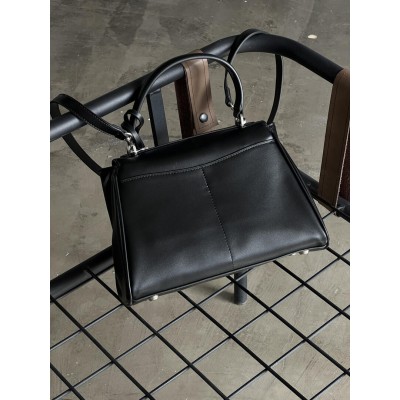 Сумка жіноча Balenciaga Rodeo Medium - Premium чорний срібло Баленсіага