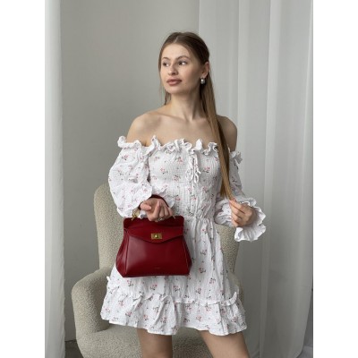 Женская сумка JW PEI красный классический Lucia Classic Top Handbag