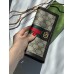 Гаманець жіночий Gucci візитниця коричнево-сірий з коробкою Гуччі