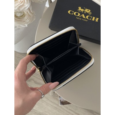 Кошелек женский Coach белый мини Коуч