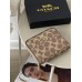 Кошелек женский Coach бежевый мини Коуч
