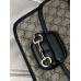 Сумка женская Horsebit 1955 Gucci  Гуччи на плече черно-серый