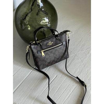 Сумка жіноча Coach Mini Gallery Crossbody коричневий Коуч через плече Сумка жіноча Coach Mini Gallery Crossbody коричневий Коуч через плече