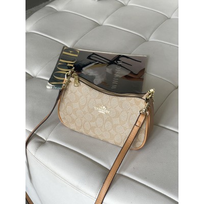 Женская сумка Coach Bolso de hombro Teri  песочный через плече Коуч