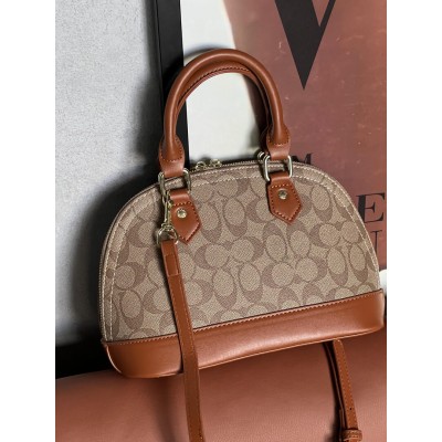 Сумка жіноча Coach Mini Sierra Satchel бежевий через плече Коуч