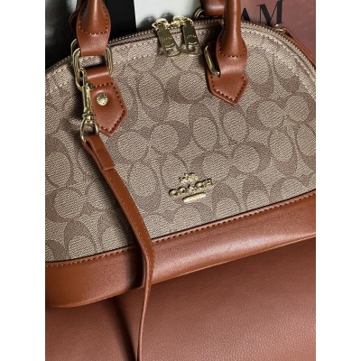Сумка жіноча Coach Mini Sierra Satchel бежевий через плече Коуч