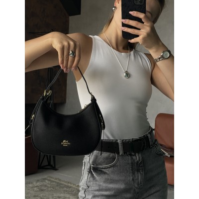 Жіноча сумка багет Coach Kleo чорний класичний через плече Коуч