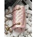 Сумка жіноча клатч через плече Chanel Classic Шанель рожевий міні