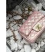 Сумка жіноча клатч через плече Chanel Classic Шанель рожевий міні