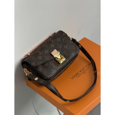 Жіноча сумка Луї Віттон коричневий Metis. Подарунковий набір Louis Vuitton жіночий 4 предмети