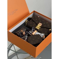 Жіноча сумка Луї Віттон коричневий Metis. Подарунковий набір Louis Vuitton жіночий 4 предмети