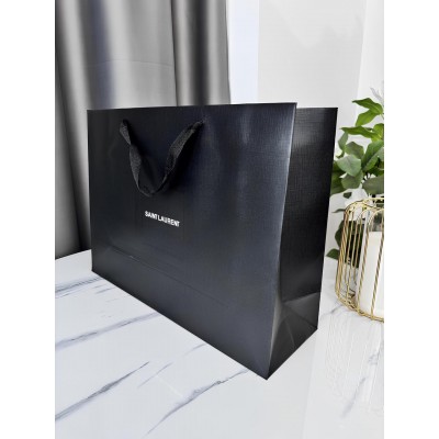 Фірмова упаковка великий пакет Yves Saint-Laurent. Подарункова брендова упаковка Пакет Ів Сен Лоран великий сірий пакет