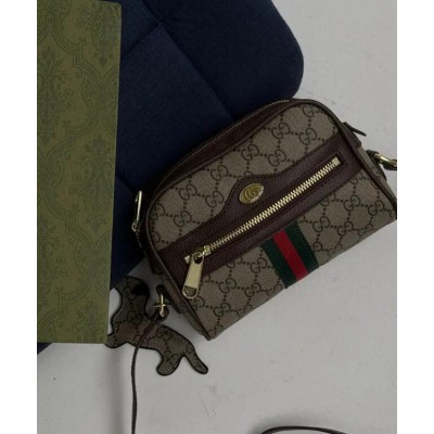 Сумка жіноча Gucci Supreme Ophidia Mini Shoulder Bag коричневий крос боді через плече Гуччі Сумка жіноча Gucci Supreme Ophidia Mini Shoulder Bag коричневий крос боді через плече Гуччі