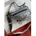 Жіноча сумка Dior Saddle Bag синій тигр через плече Крістіан Діор сідло