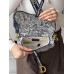 Жіноча сумка Dior Saddle Bag синій тигр через плече Крістіан Діор сідло