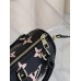 Женская сумка Louis Vuitton Nano Speedy mini бочонок черный монограм через плече Луи Виттон