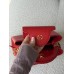 Женская сумка клатч Louis Vuitton Capucines East-West Medium через плечо Луи Виттон красный классический