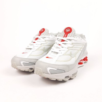 Nike Shox Ride 2 Supreme белые с серым и красным, Размер 38