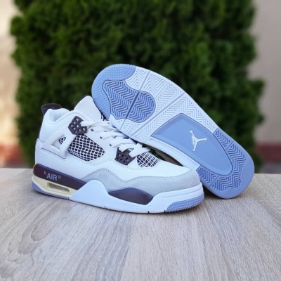 Nike Air Jordan 4 Білі з коричневим, Розмір 42