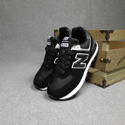 New Balance 574 чорні з білим, Розмір 38