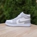 Nike Air Jordan 1 MID білі з сірим, Розмір 37