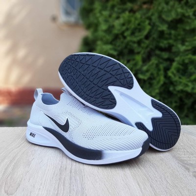Nike FREE Run тапкие мокасины слипоны светло серые, Размер 40