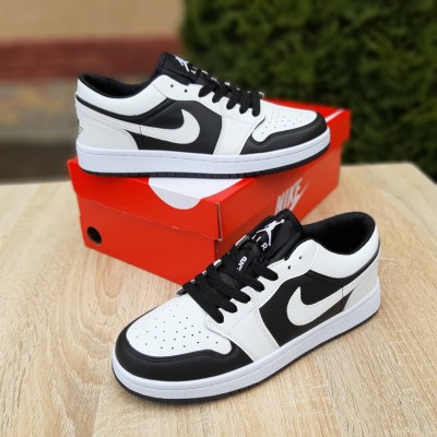 Nike Air Jordan 1 low белые с черным, Размер 36