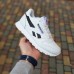 Reebok Classic Leather білі з чорним на білій, Розмір 45