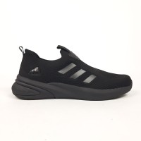 Adidas Slip-on Lite Flow тапкие мокасины слипоны черные, Размер 46