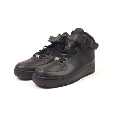 Nike Air Force 1 Mid '07 Triple Black чорні високі, Розмір 44