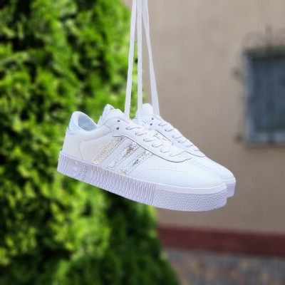 Adidas Samba білі зі сріблом, Розмір 41