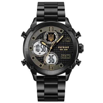 Patriot 017 Трезубец Золото Black-Black-White Steel