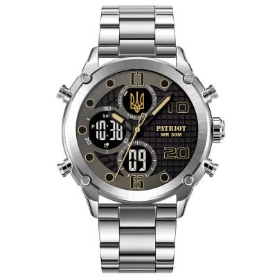 Patriot 017 Тризуб Золото Silver-Black Steel